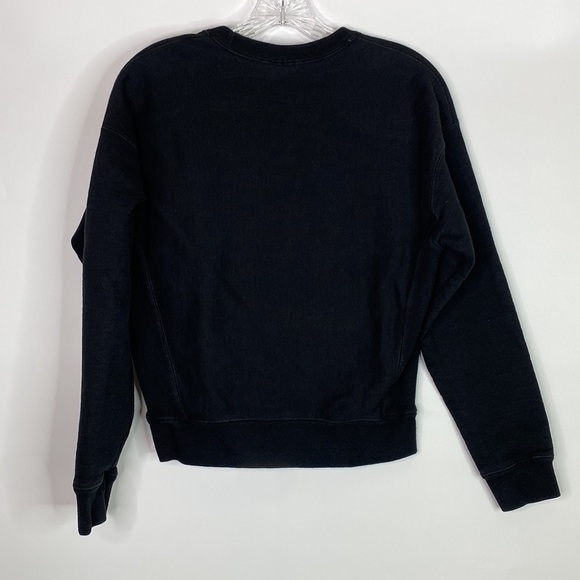 Champion Reverse Weave Black Crewneck Sweatshirt Size Small - Picture 2 of 5